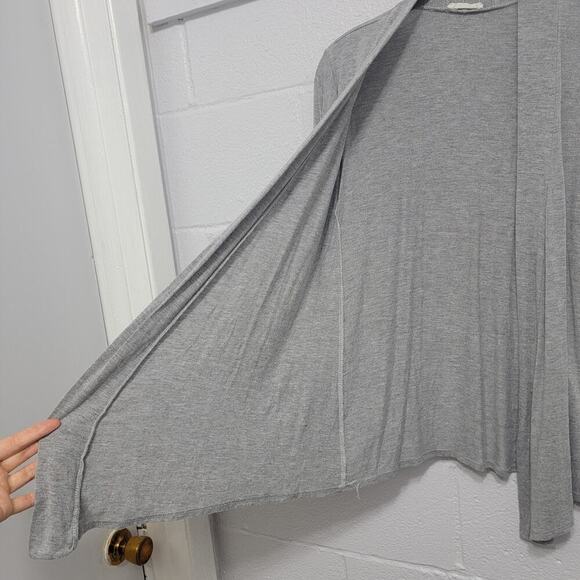 Prospect Waterfall Cardigan Small Lightweight Heather Grey Open Front 752 - Picture 6 of 8